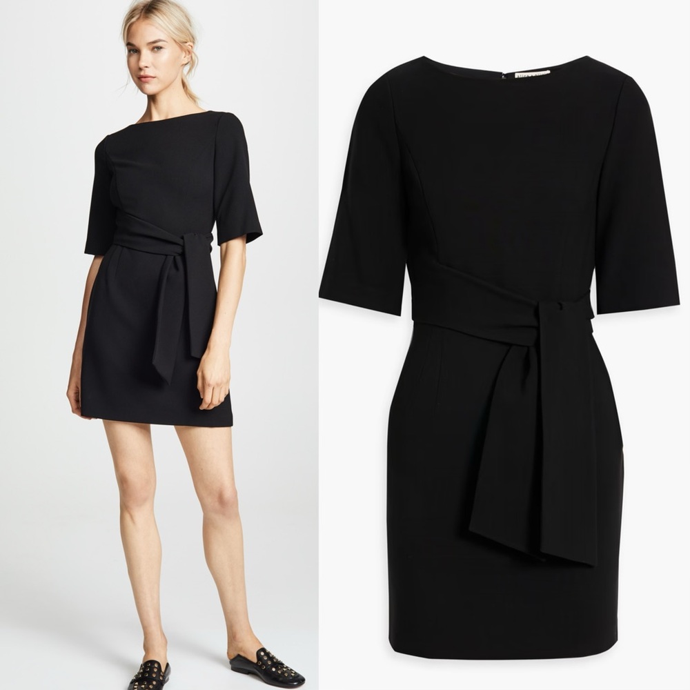 Alice + Olivia VIRGIL BOAT NECK MINI DRESS